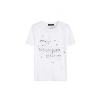 Max Mara Tops, Dames, Wit, M, Katoen, Ara Roundneck T-Shirt