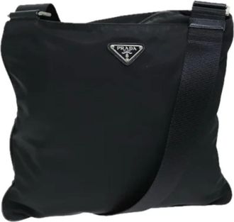 Prada Pre-owned Cross Body Bags, female, Black, Size: ONE SIZE Pre-owned Vintage Shoulder Bag