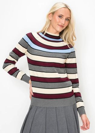 YAL New York Multi Stripe Knit Sweater