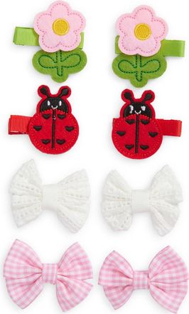 Capelli Kids Assorted 8-Pack Spring Hair Clips in Red Combo at Nordstrom
