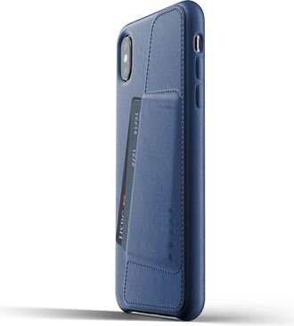 Mujjo Full Leather Wallet Case for iPhone XS Max in Monaco Blue at Nordstrom