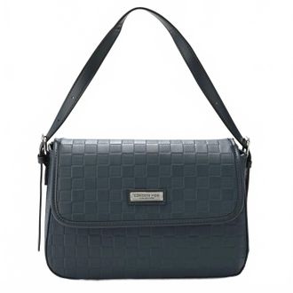 London Fog Womens Houston Flap Over Shoulder Bag In Navy
