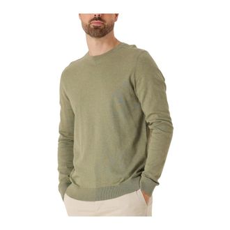 Selected Truien & Vesten, Heren, Groen, L, Katoen, Slhberg Crew Neck Noos