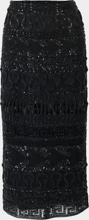 Carolina Herrera Crystal Embellished Midi Skirt