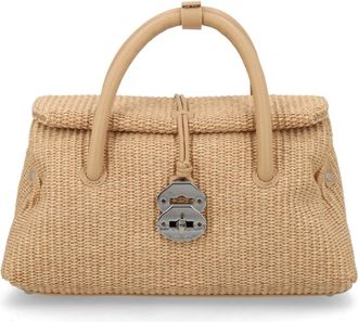 Zanellato Borsa Tote con Dettagli in Pelle a Chiusura a Moschettone - - Bags - Donna - Beige - ONE SIZE