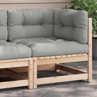 vidaXL Sof&aacute; De Equina Con Cojines Madera Maciza De Pino Vidaxl