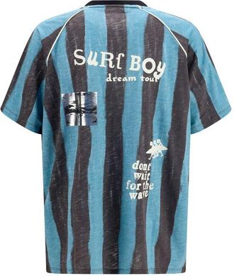 Palm Angels Mens Blue Cotton Sportswear Clothing