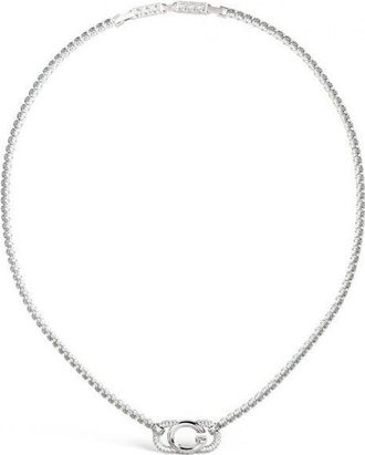 Guess Womens JUBN04506JWRHT-U Ladies Necklace - Silver Stainless Steel - One Size