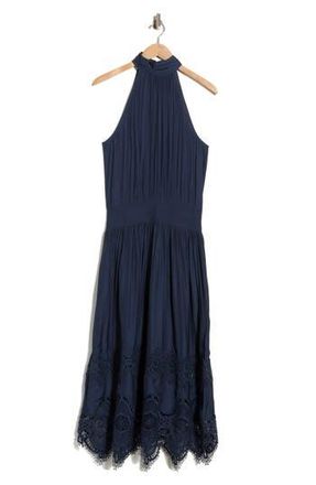Ramy Brook Elsie Embroidered Border Dress in Navy at Nordstrom Rack, Size X-Small