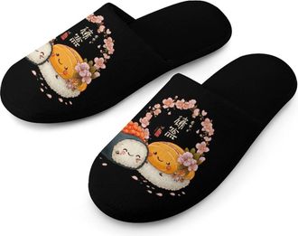 Generic Japanese Sushifood Mens Slippers Warm Non-Slip Houes Shose Spa Slipper for Home Bedroom