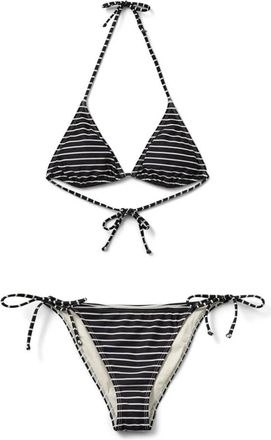 Sofie Schnoor Badmode, Dames, Zwart, XS, Polyester, Gestreepte badpak Novahsw Zwart