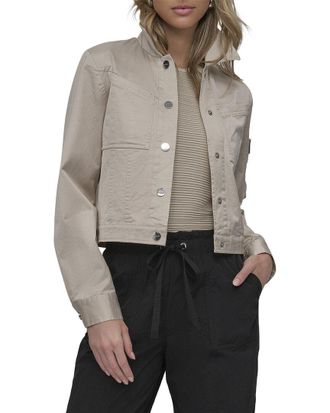 DKNY Cropped Sateen Jacket