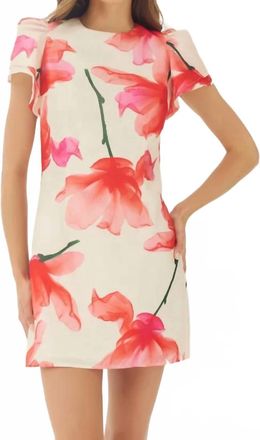 Hutch Vatti Mini Dress In Ivory/ Red X-Ray Floral
