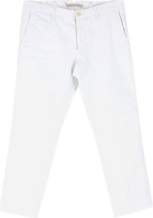 Incotex White Straight-leg Chino Trousers Size S