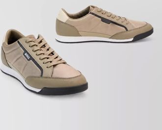 HUGO BOSS polyester lace-up shoes