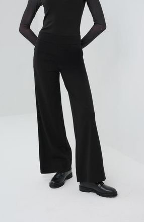 Anatomie Mita Comfortable Travel Pull On Wide Leg Pant in Black at Nordstrom, Size X-Large