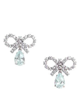 Self Portrait Self -Porträt -Mikrobogenblau Ohrringe Drop Ohrringe