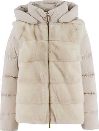 Moorer Omkeerbare Schapenvacht Jas - Dames - Winterjassen - Roze - M - Jassen