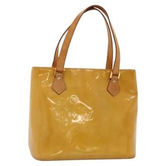 Louis Vuitton Tweedehands leren Louis Vuitton tassen - Dames - Pre-owned - Beige - Maat: ONE Size Leer