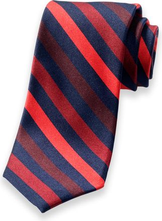 Paul Fredrick Stripe Woven Silk Tie