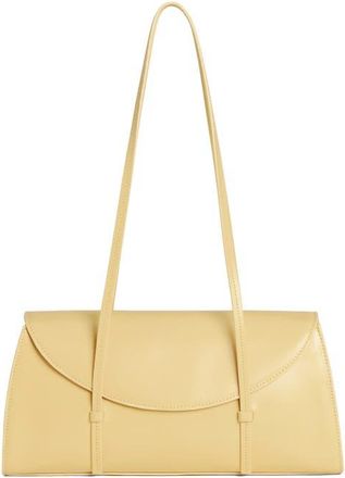 Reformation Elena Leather Shoulder Bag in Lemon Custard Leather at Nordstrom