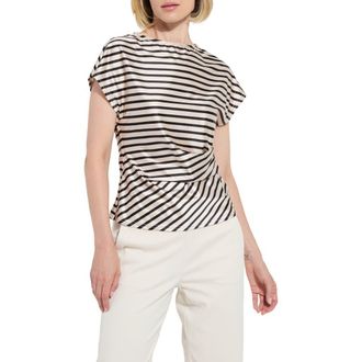 Lyss&eacute; Bruna Stripe Satin Top in Coastal Stripe at Nordstrom Rack, Size X-Large