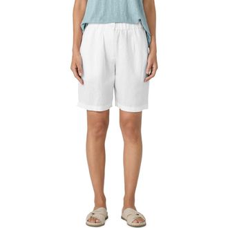 Eileen Fisher Organic Linen Shorts in White at Nordstrom Rack, Size Xx-Small