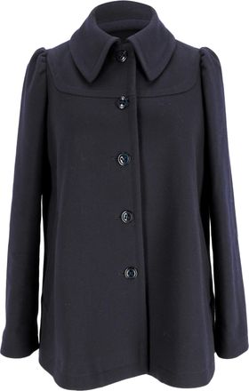 A.P.C. Pre-owned Womens Marianne Coat in Navy Blue Wool - Size EU 36 (Womens)