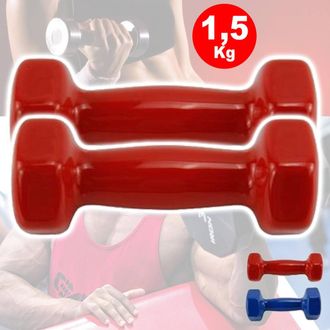 Trade Shop Trade Shop - Coppia Di Manubri In Vinile Da 1,5kg Ognuno Manubri Pesi Palestra Fitness Sport