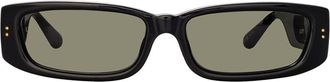 Linda Farrow TALITA LFL1419 C1 Womens Sunglasses Black Size 59