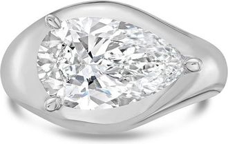Diana M. Jewels PLATINUM LAB GROWN PEAR SHAPE DIAMOND FASHION RING WEIGHING 15.00 CTS TW