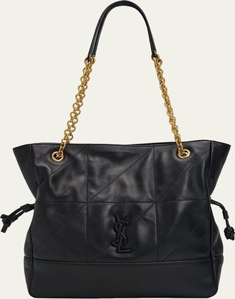 Saint Laurent Jamie Small Drawstring Leather Tote Bag
