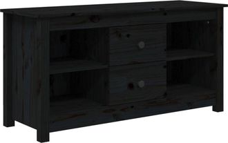 vidaXL Vidaxl - tv Cabinet Black 103x36.5x52 cm Solid Wood Pine