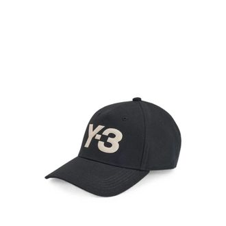 Yohji Yamamoto Kw 9698 Logo Cap - Heren - Petten - Zwart - ONE Size - Katoen - Accessoires