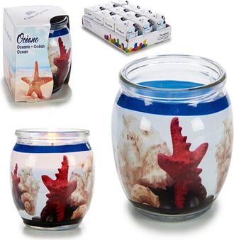 Bigbuy Juego De 12 Velas Arom&aacute;ticas En Frasco De Vidrio - Mar&iacute;timo