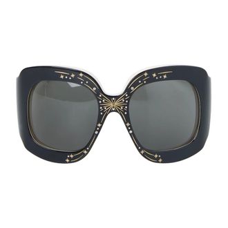 Gucci Accessoires, Dames, Zwart, ONE Size, Oversized vierkante zonnebril