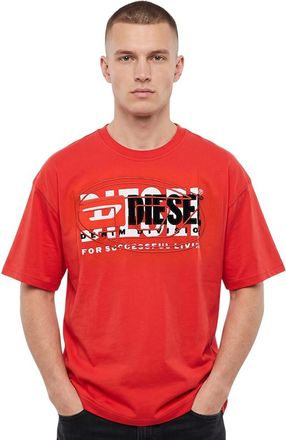 Diesel Red Crew Neck T-Shirt