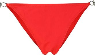 Diesel Slip bikini con placca logo - Rosso