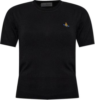 Vivienne Westwood Bea Wol Trui - Dames - Ronde hals truien - Zwart - L - Wol - Truien & Vesten