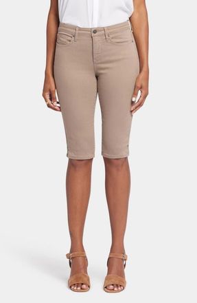 NYDJ Side Slit Capri Bike Shorts in Saddlewood at Nordstrom, Size 6P
