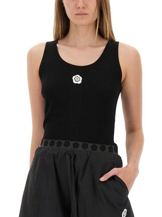 Kenzo Embroidered Boke Flower Tank Top - Black