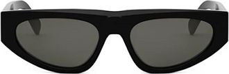 Celine Zwarte zonnebril stijlvolle UV-bescherming - Dames - Zonnebrillen - Zwart - 55 MM - Accessoires
