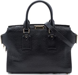 Burberry Pre-owned Burberry Medium Grained Leather Clifton Satchel ROAGRPEL70SEB