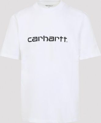 Carhartt Work in Progress Maglietta con scritta Carhartt Wip