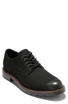 Cole Haan Chamberlin Grand Plain Toe Derby in Black Nubuck /Black at Nordstrom Rack, Size 10