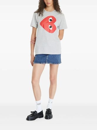 Comme Des Gar&ccedil;ons sideways heart tee T-shirt - Grey