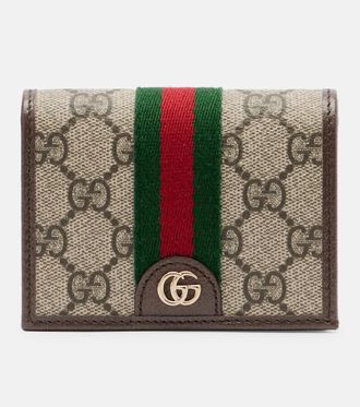 Gucci Ophidia Small GG leather-trimmed wallet
