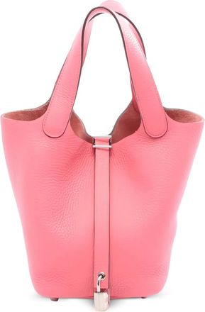 Herm&egrave;s Borsa a spalla Picoton Lock PM in pelle 2020 - Rosa