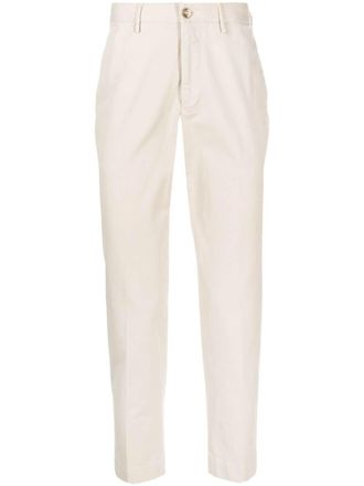 Incotex tapered-leg chino trousers - men - Cotton/Cotton/Spandex/Elastane/Polyester - 52 - Neutrals