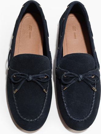 H&M Bootsschuhe aus Leder - Blue